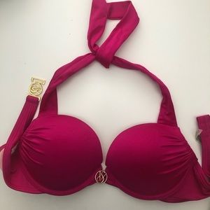 Maroon push up bikini top